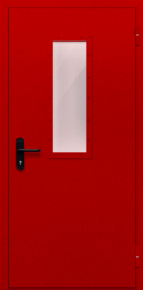 Фото двери «Однопольная со стеклом (красная)» в Егорьевску