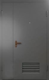 Фото двери «Техническая дверь №7 полуторная с вентиляционной решеткой» в Егорьевску