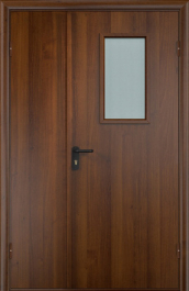 Фото двери «Полуторная МДФ со стеклом EI-30» в Егорьевску